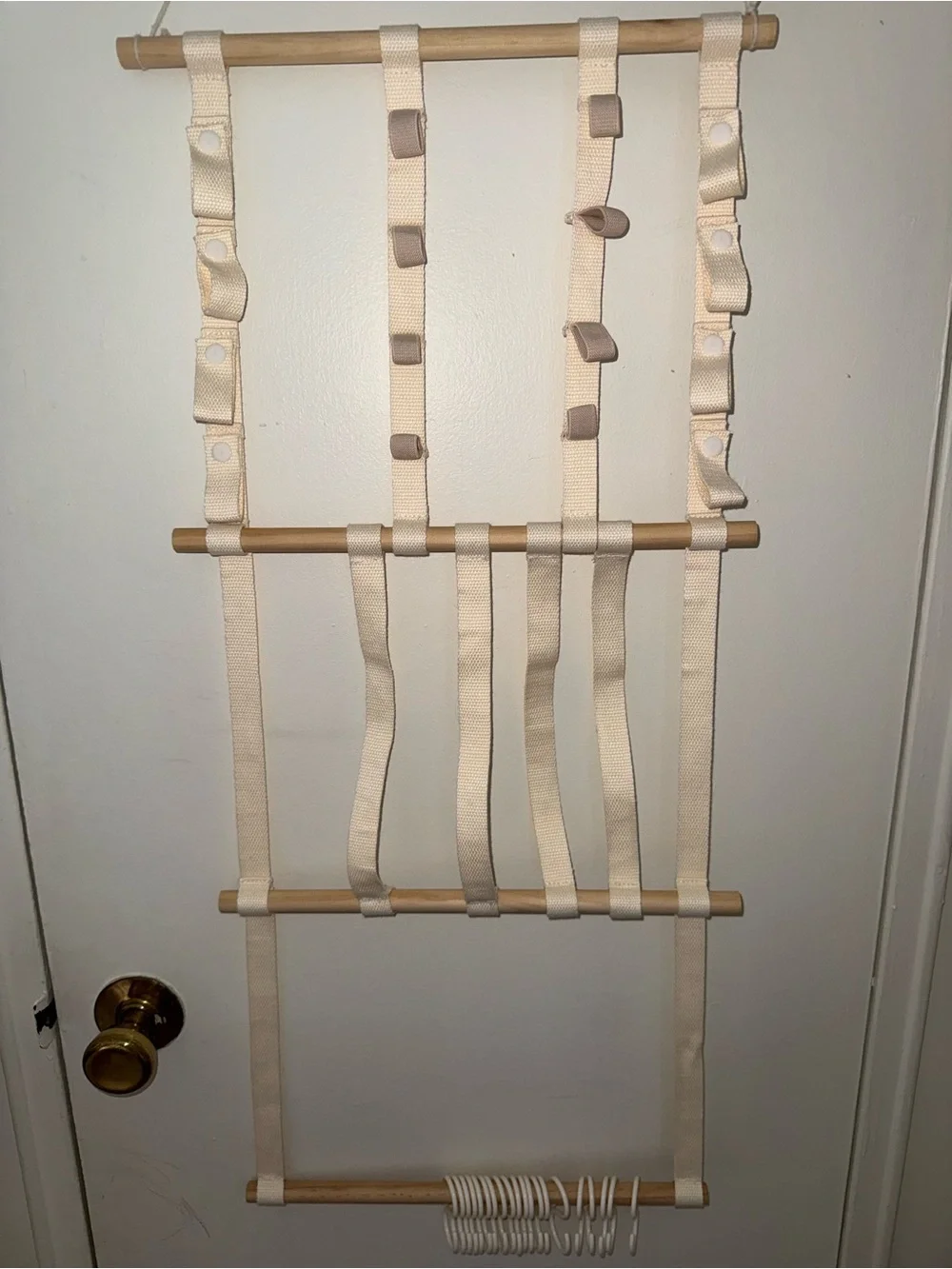 Neutral Cream Hanging Wall Organizer